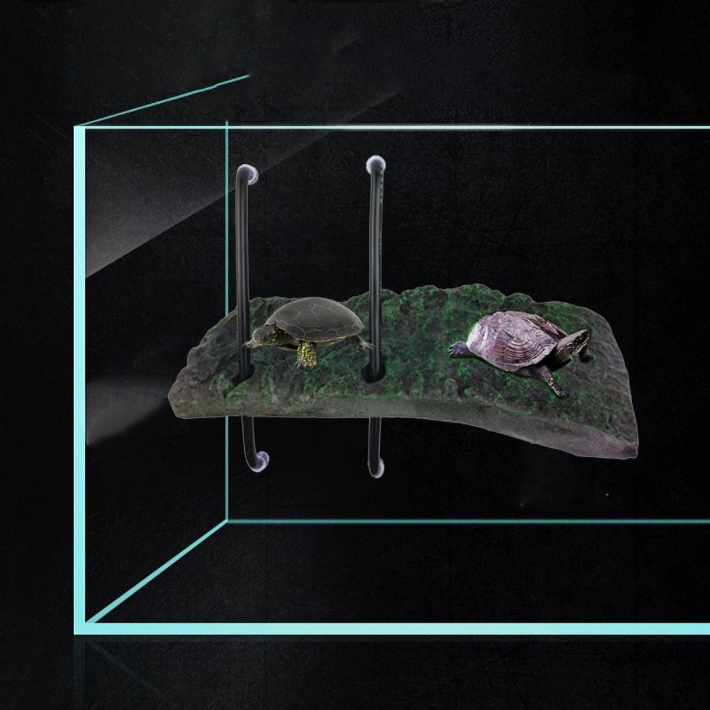 Aquarium Marine Rock - Aquarium Turtle Floating Platform Black Green