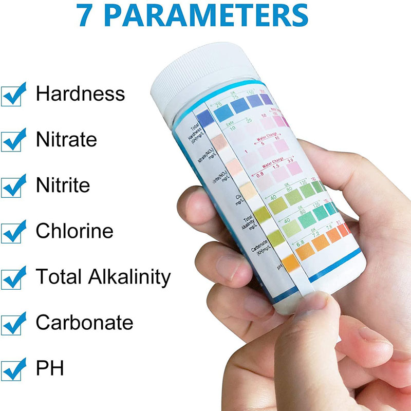Marine Aquarium Refractometer - 7-IN-1 Aquarium Test Strips 100pcs Fish