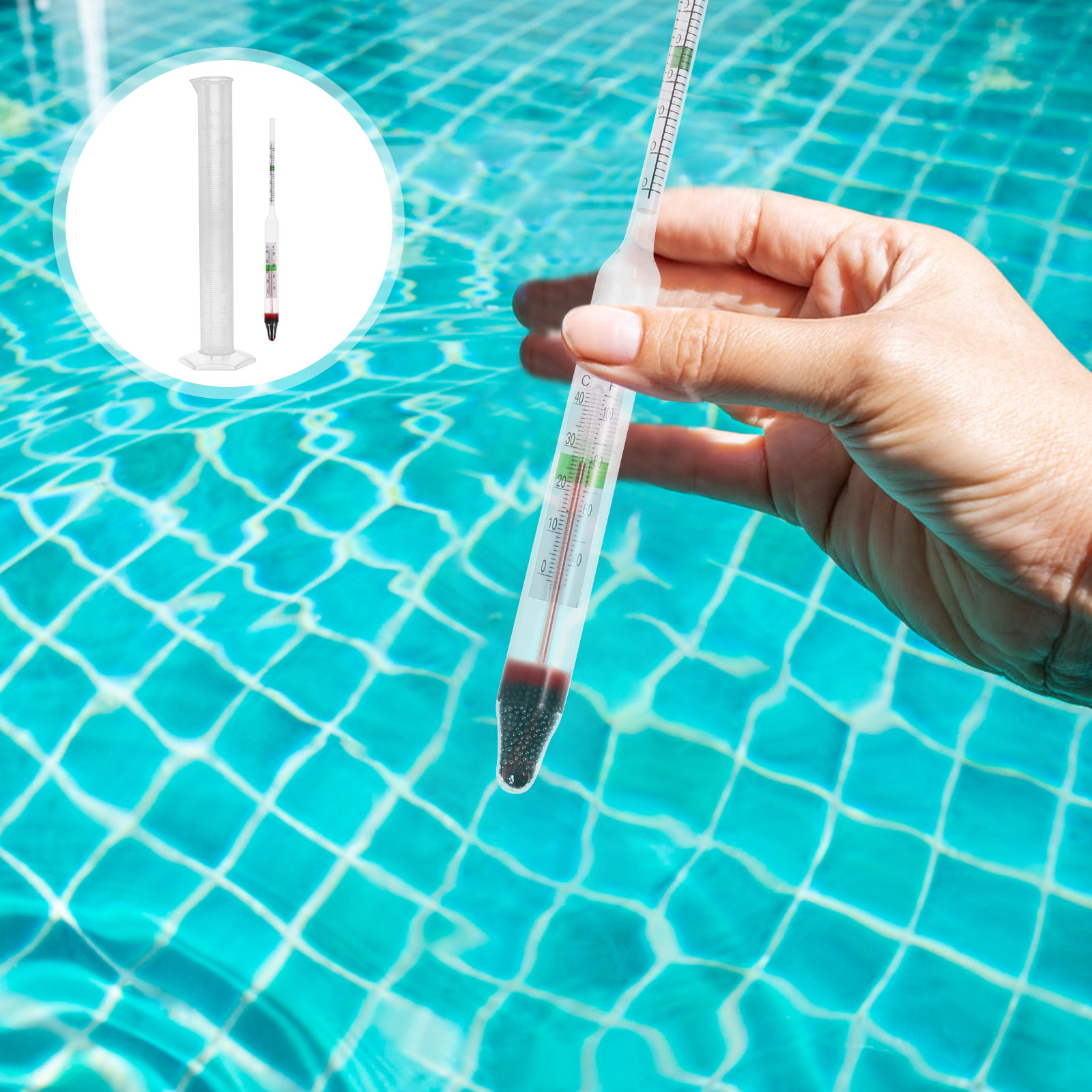 Marine Aquarium Hydrometer - 1Set Salinity Hydrometer Solid Durable Wood