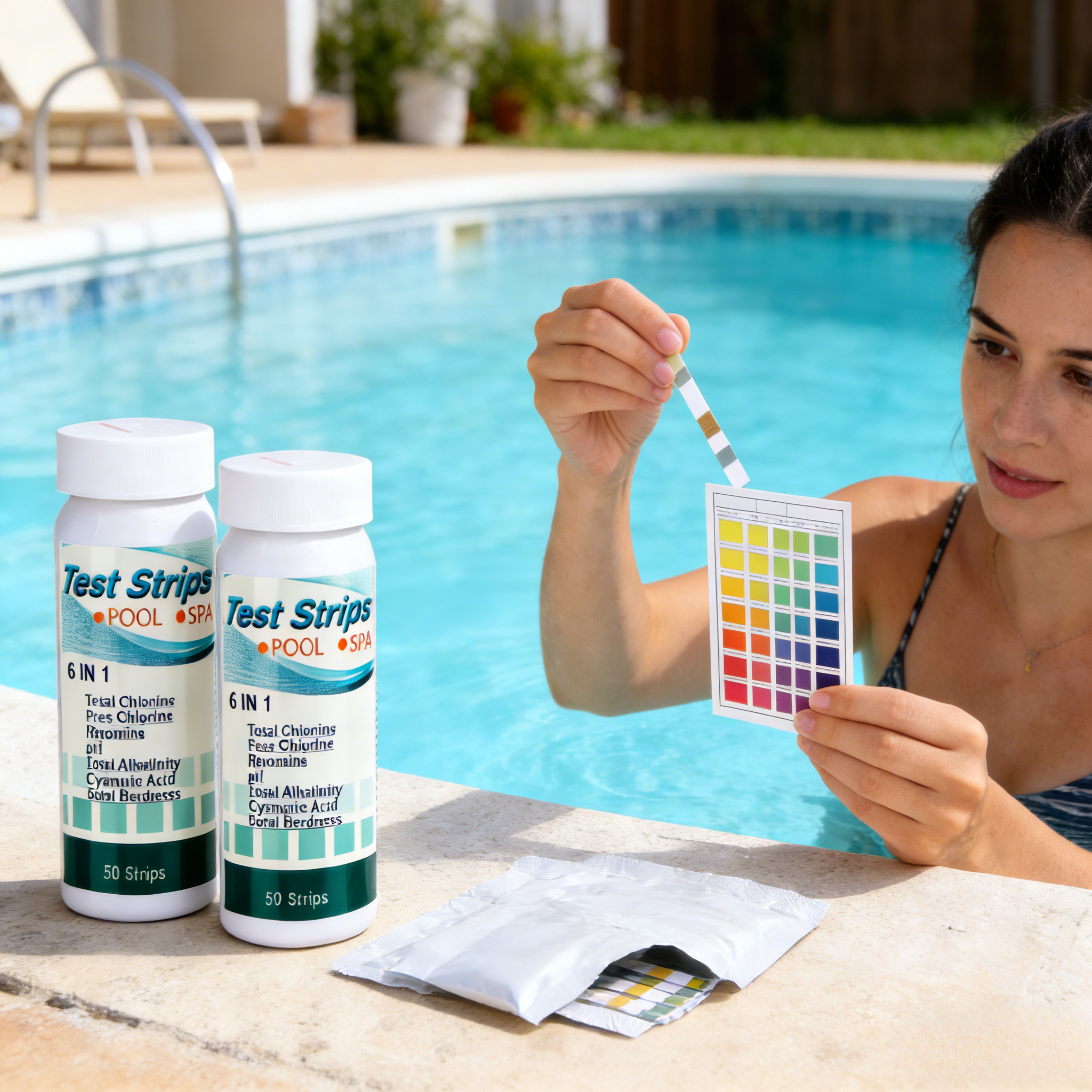 6 in 1 Pool Water Test Strips, - Marine Aquarium Water Testing avaliação e preço