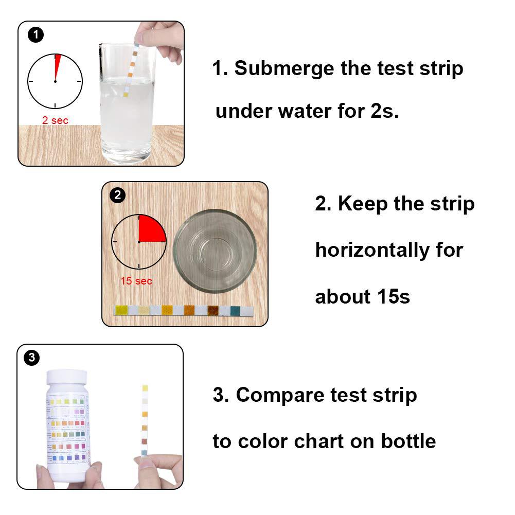 6 in 1 Pool Water Test Strips, - Marine Aquarium Water Testing avaliação e preço