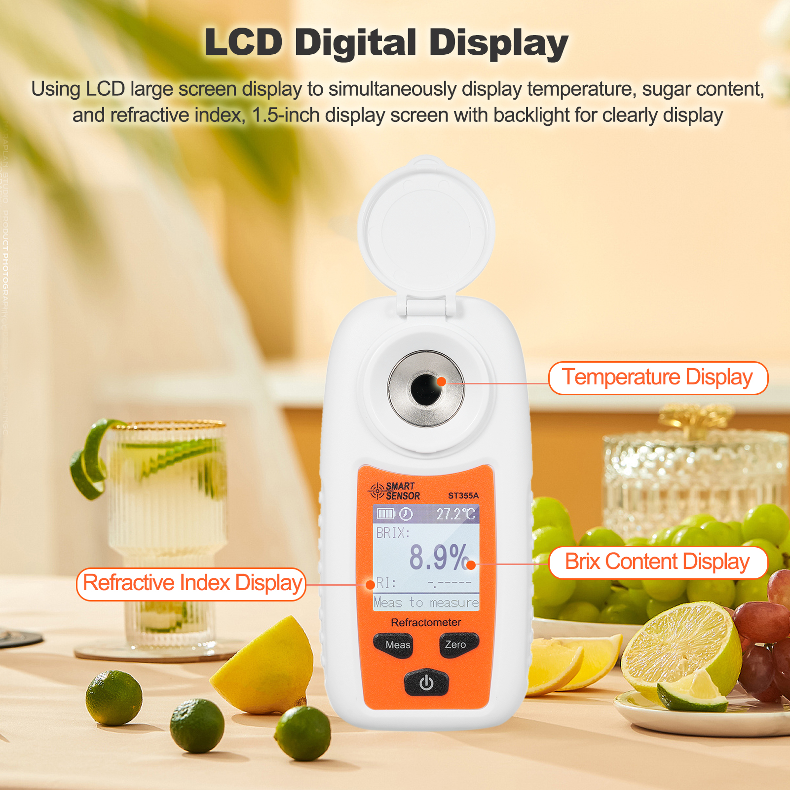 LCD Digital Refractometer Brix - Marine Aquarium Refractometer avaliação e preço