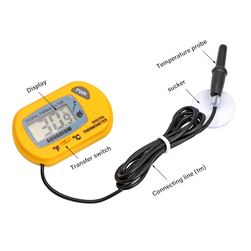 Fish Tank Thermometer LCD Digi - Marine Aquarium Hydrometer avaliação e preço