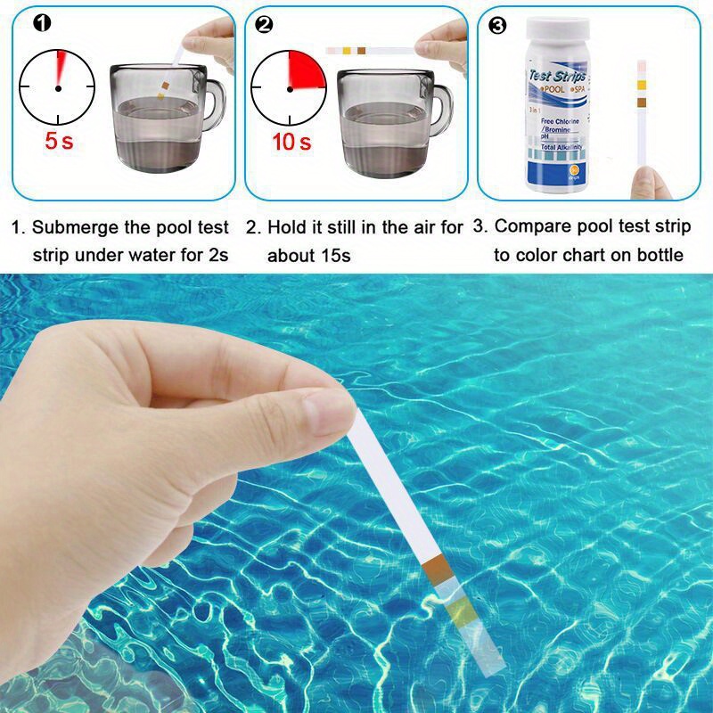 Chlorine PH Test Strips SPA Sw - Marine Aquarium Water Testing avaliação e preço