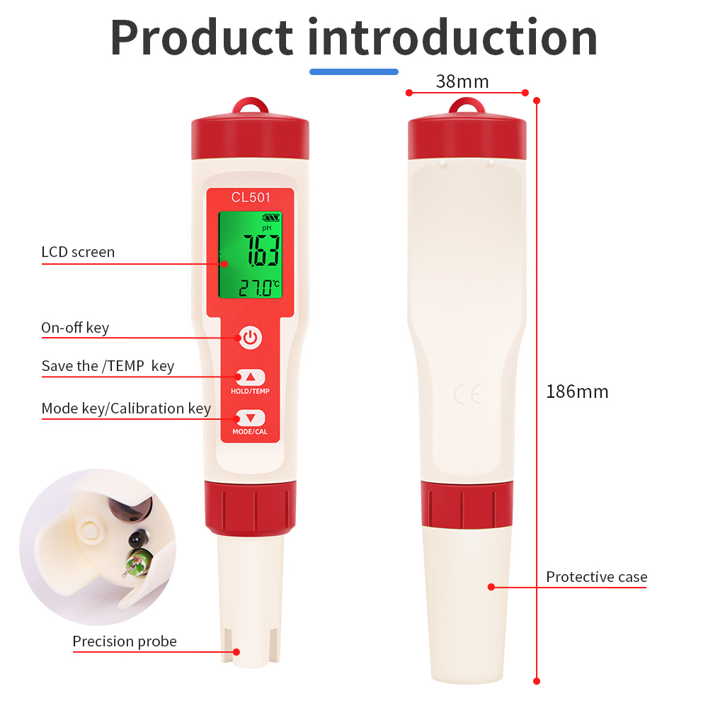 PH/CL2/H2/ORP/Temperature Mete - Marine Aquarium Water Testing avaliação e preço