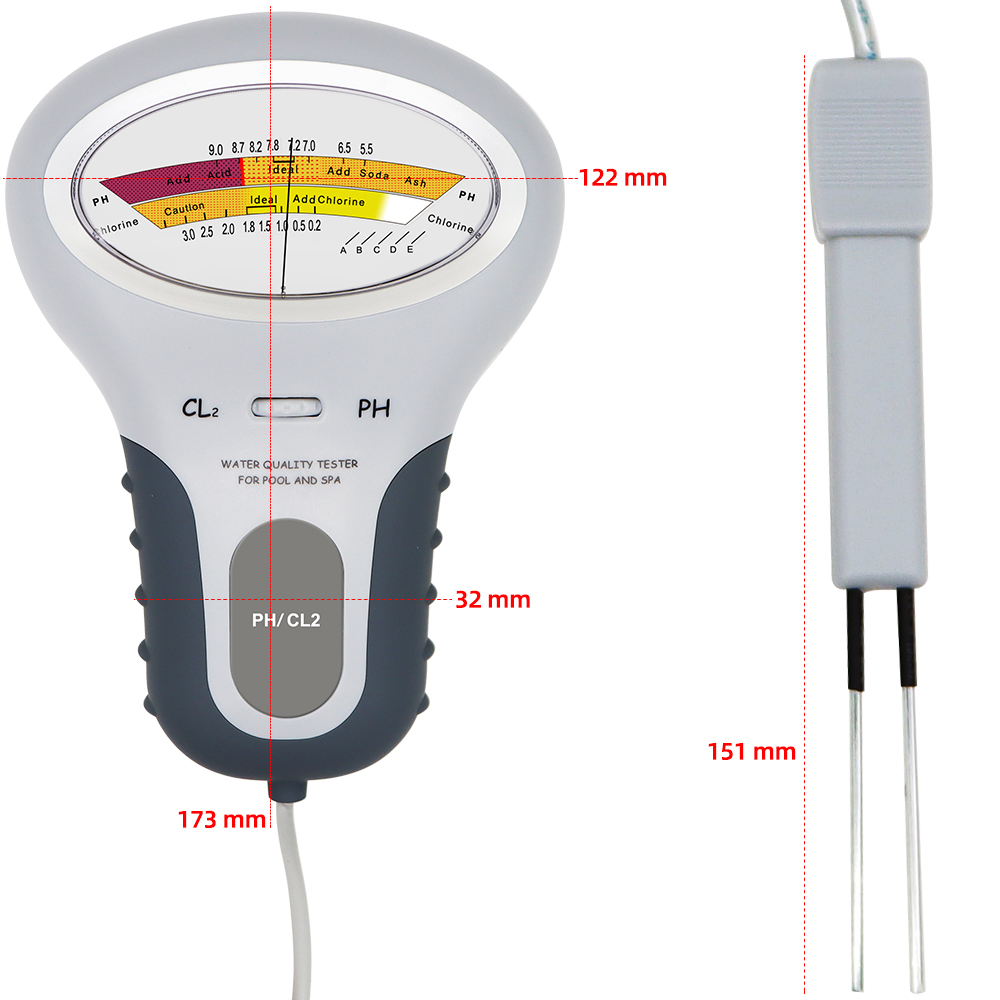 2 in 1 PH Chlorine Meter Chlor - Marine Aquarium Water Testing avaliação e preço