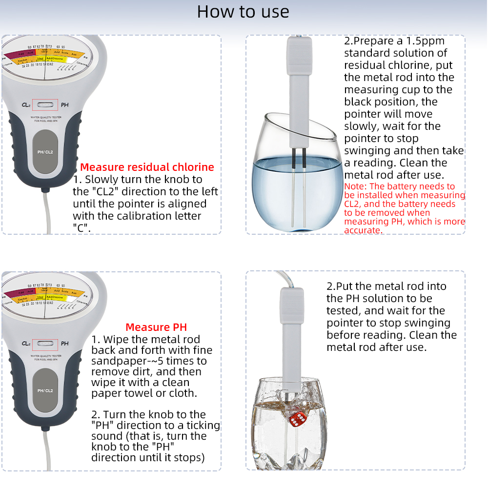 2 in 1 PH Chlorine Meter Chlor - Marine Aquarium Water Testing avaliação e preço