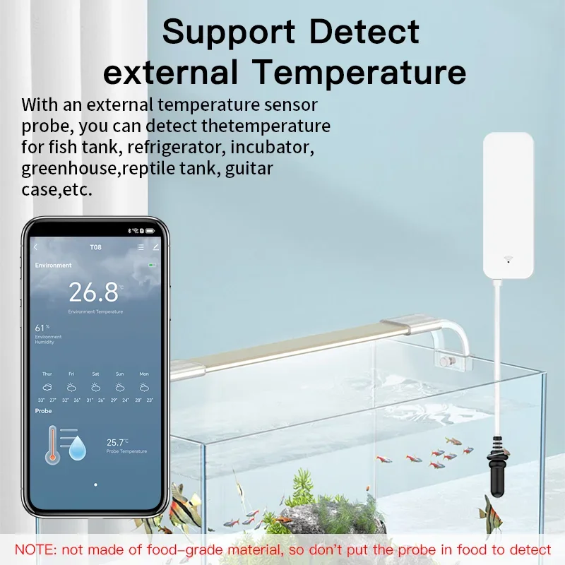 Tuya WiFi Temperature Humidity - Aquarium Marine Plants avaliação e preço