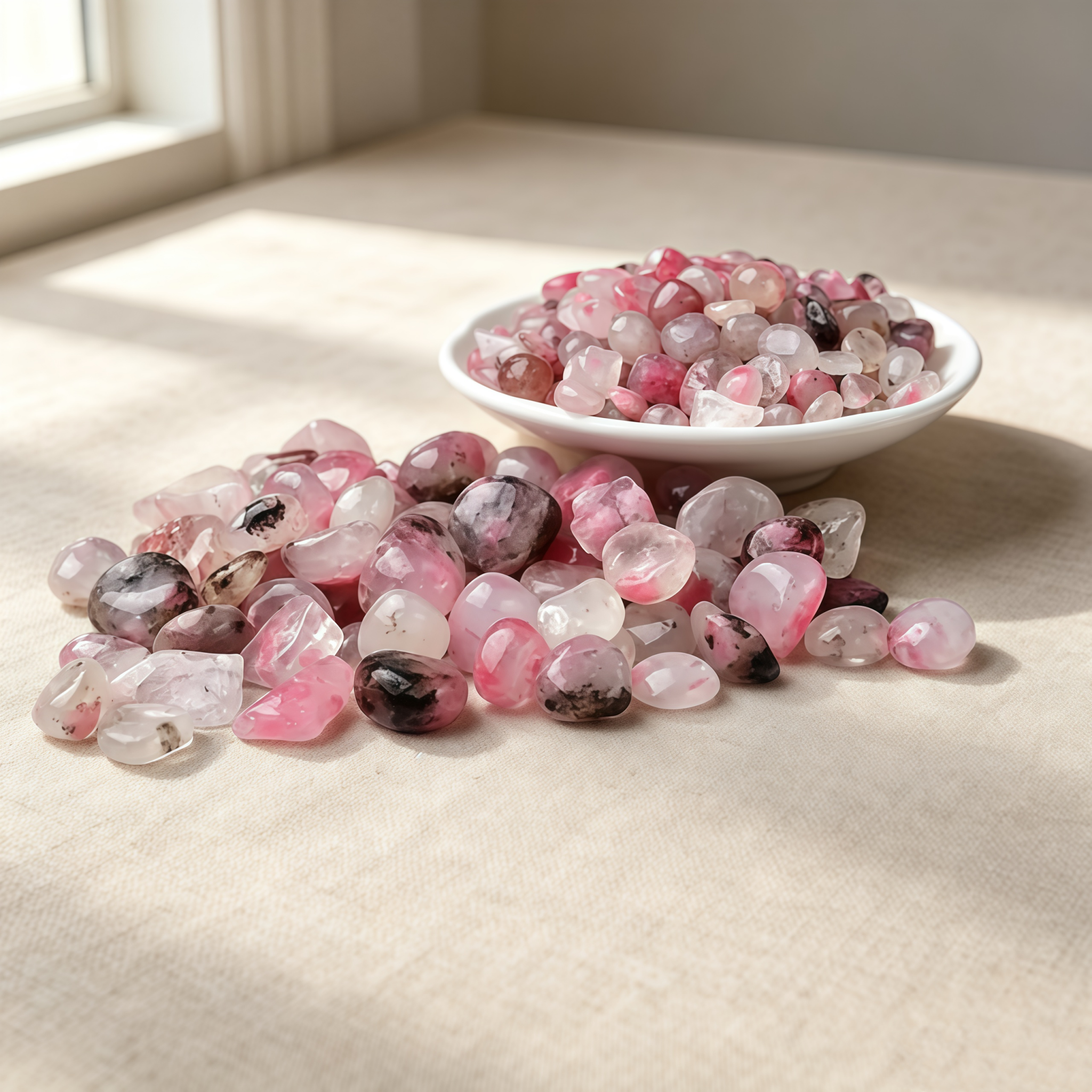 Natural Pink Rhodonite Crystal - Aquarium Marine Plants avaliação e preço