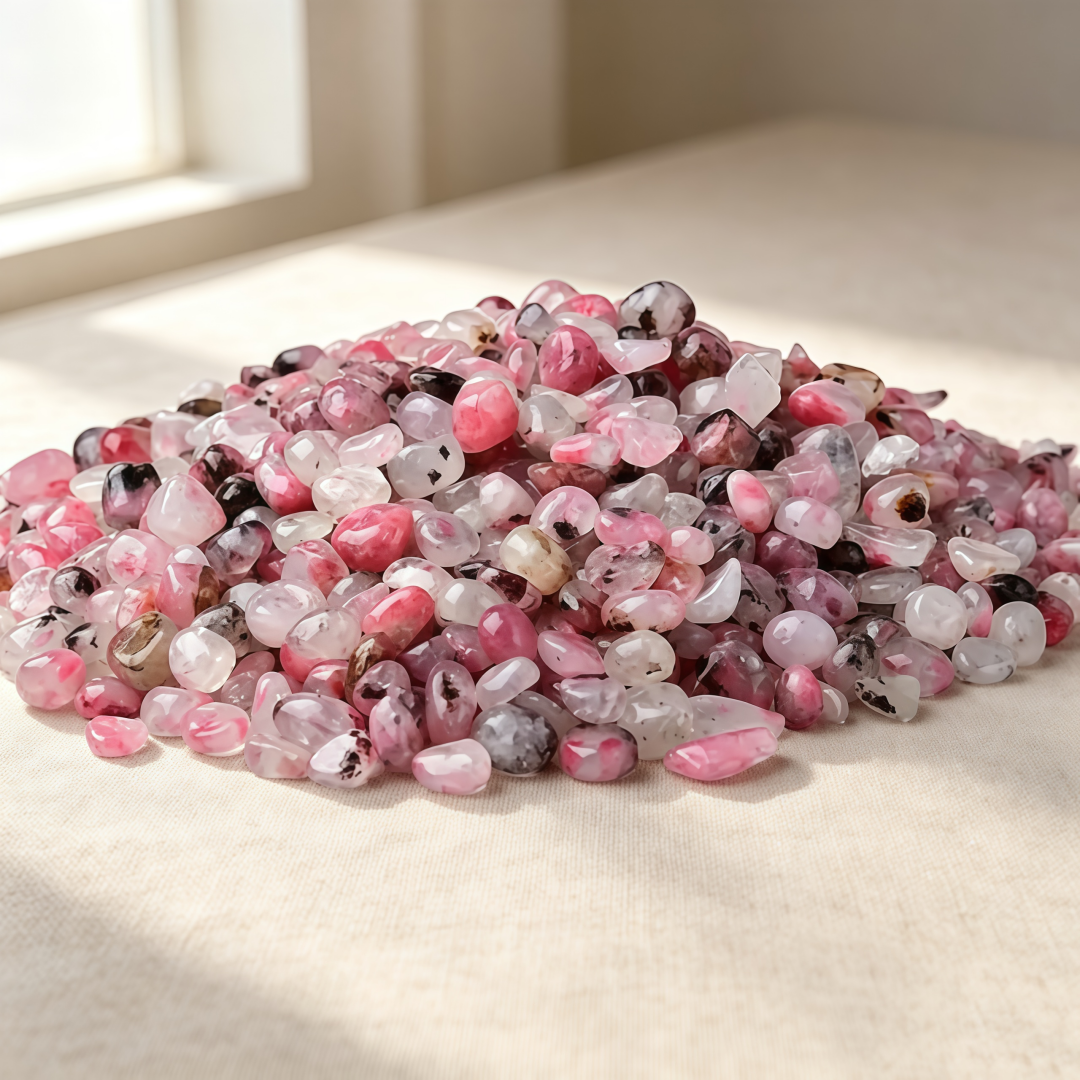 Natural Pink Rhodonite Crystal - Aquarium Marine Plants avaliação e preço