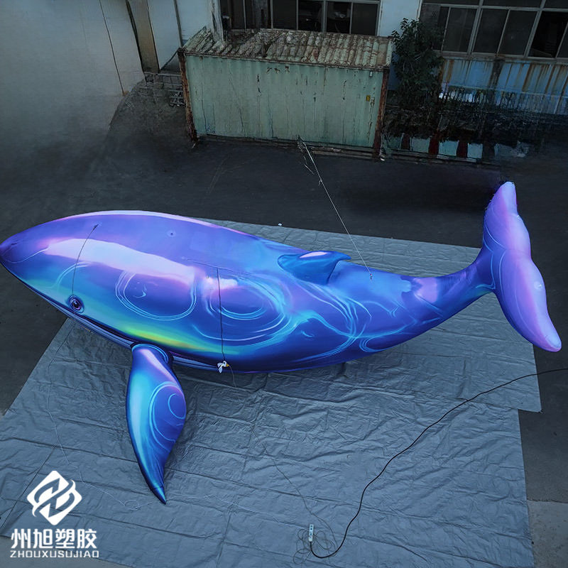 Inflatable blue whale, used as - Aquarium Marine Blue avaliação e preço