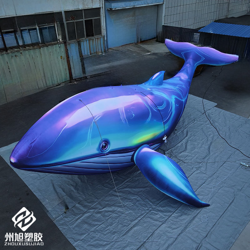 Inflatable blue whale, used as - Aquarium Marine Blue avaliação e preço