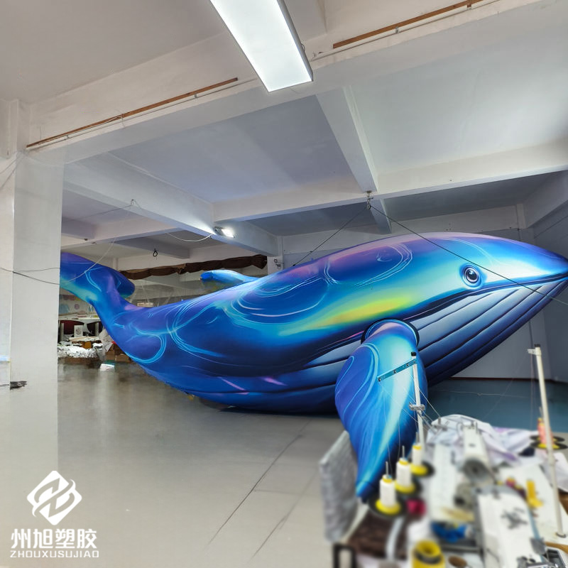 Inflatable blue whale, used as - Aquarium Marine Blue avaliação e preço