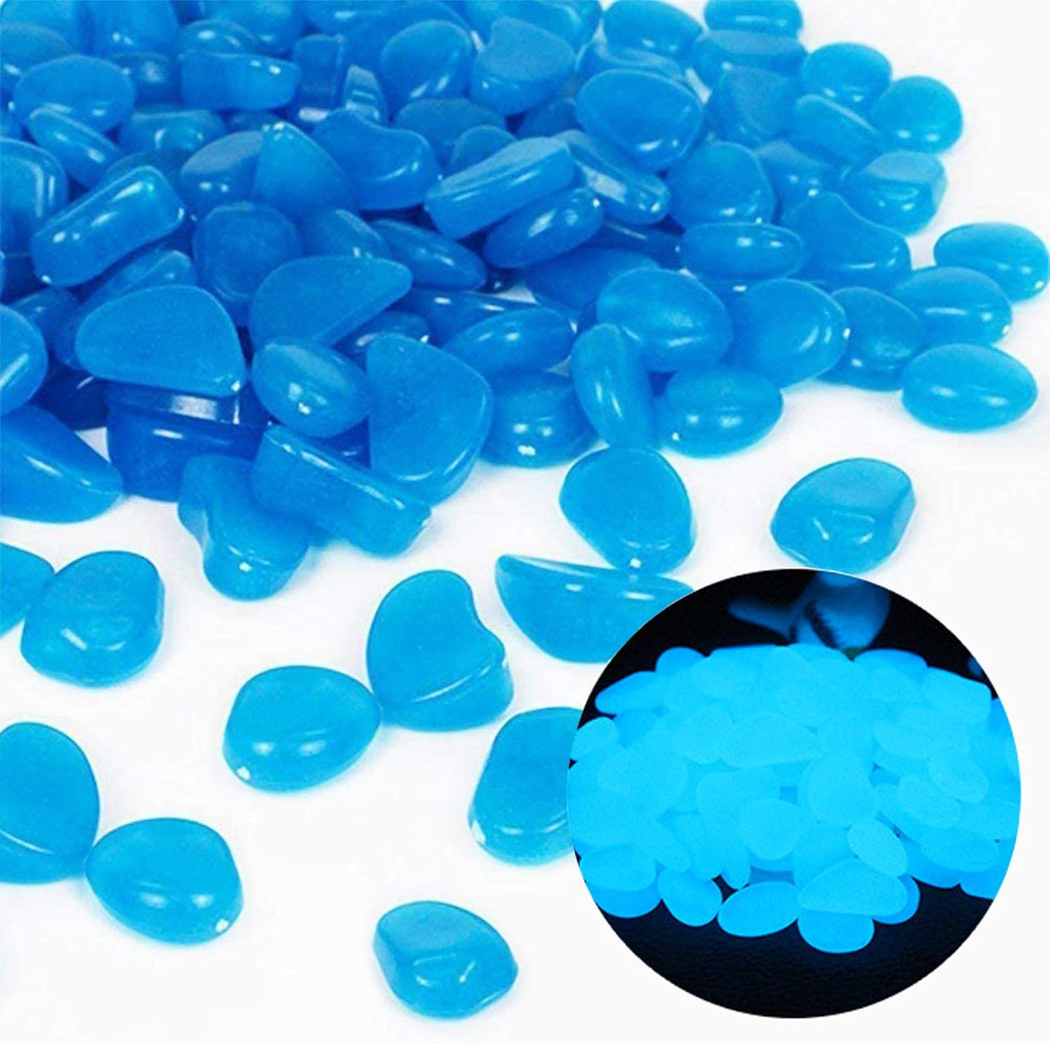 Fish Tank Rocks Glow Blue Pebb - Aquarium Marine Plants avaliação e preço
