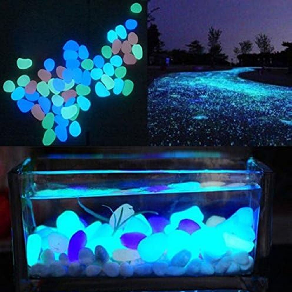 Fish Tank Rocks Glow Blue Pebb - Aquarium Marine Plants avaliação e preço