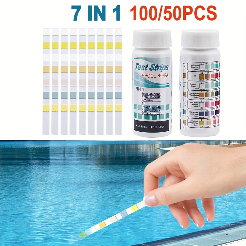 7-in-1 50/100pcs Swimming Pool - Marine Aquarium Water Testing avaliação e preço