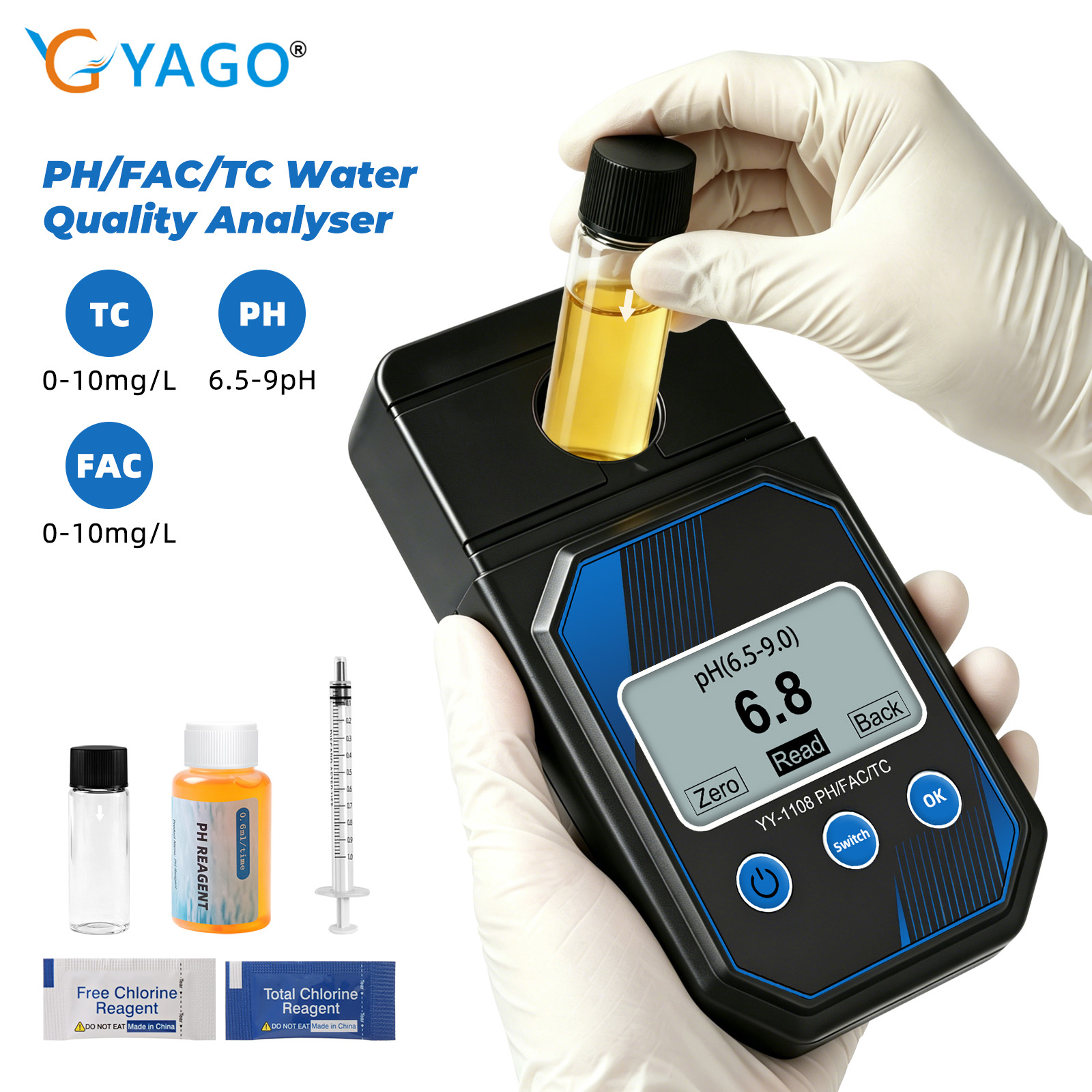 3-in-1 Digital Water Quality A - Marine Aquarium Water Testing avaliação e preço