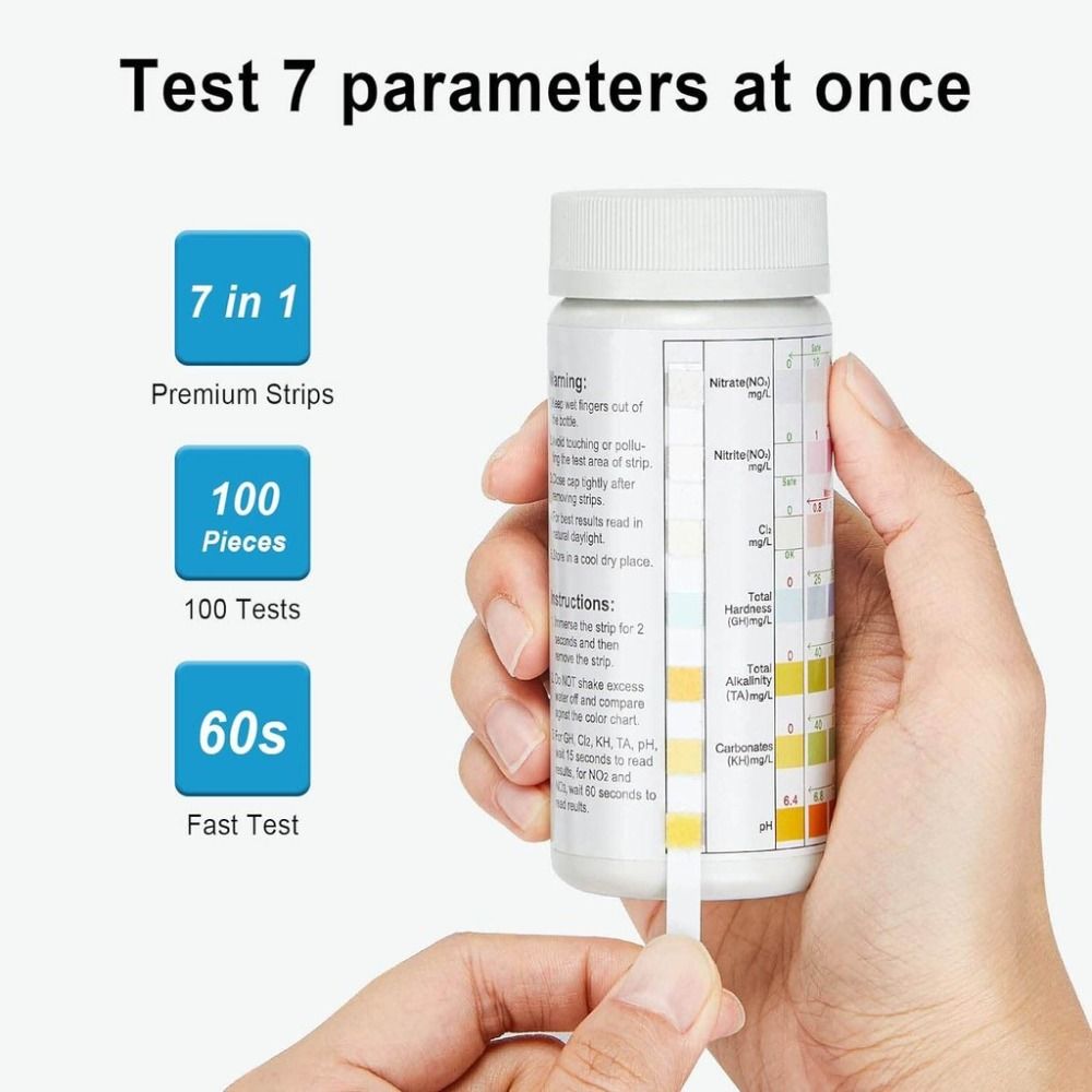 7 in 1 100Pcs Aquarium Test St - Marine Aquarium Water Testing avaliação e preço