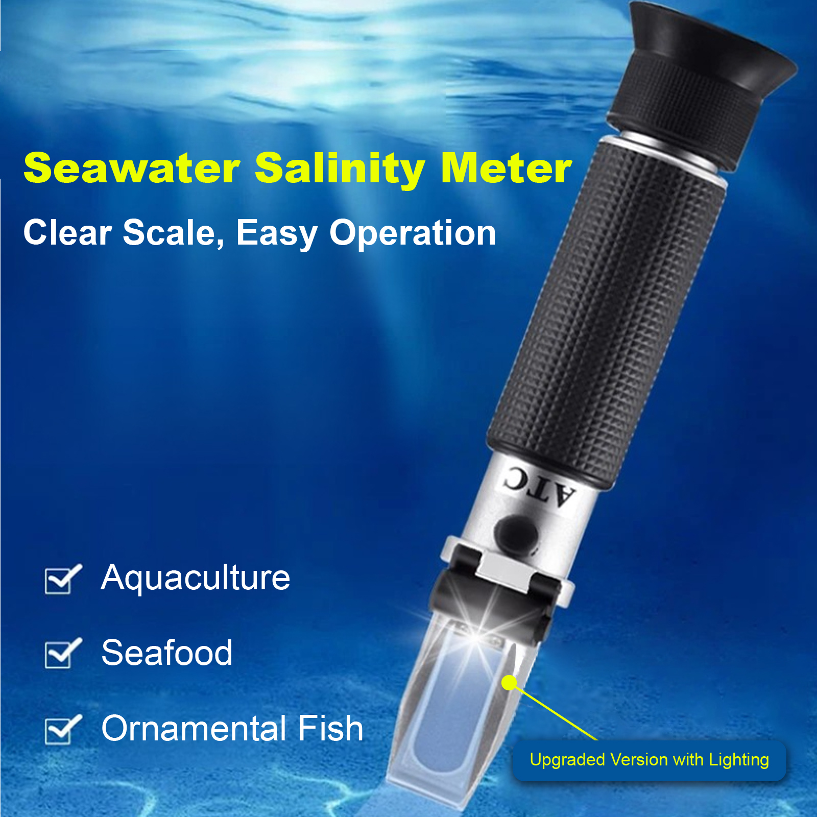 ATC Digital Salinity 0-28% 0-1 - Marine Aquarium Hydrometer avaliação e preço