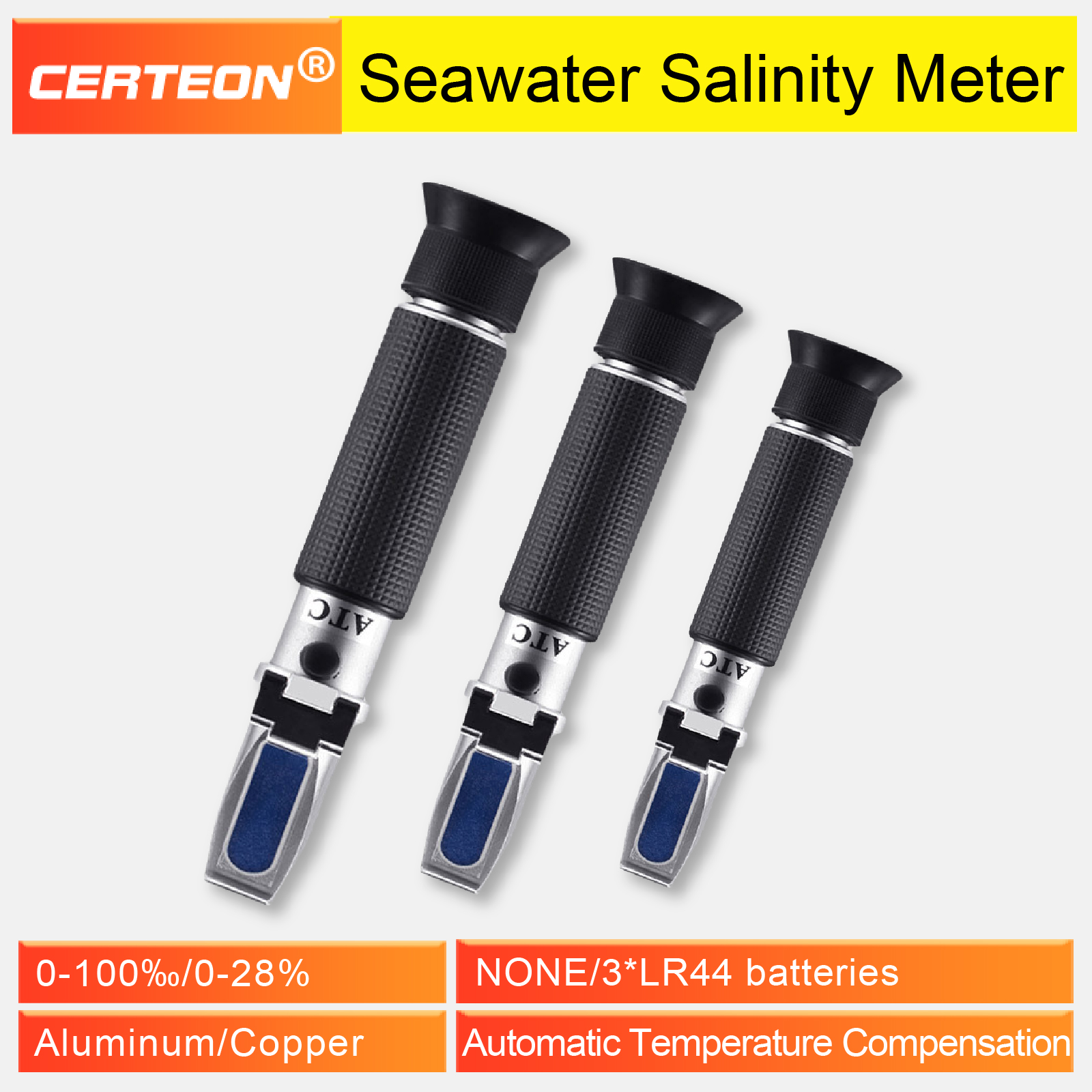 ATC Digital Salinity 0-28% 0-1 - Marine Aquarium Hydrometer avaliação e preço