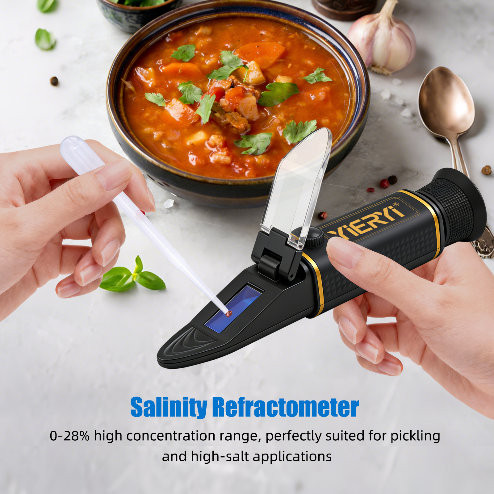 Yieryi 0-28% Salinity Refracto - Marine Aquarium Refractometer avaliação e preço