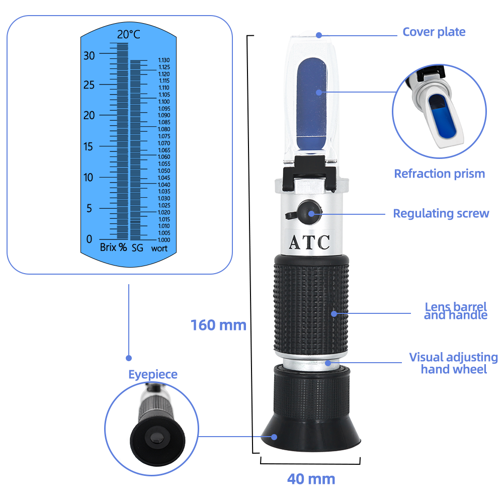 Retail Box Refractometer Beer  - Marine Aquarium Refractometer avaliação e preço