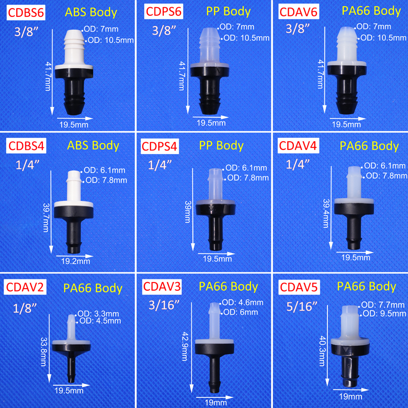 4/6/8/10mm check valve one way - Marine Aquarium Ozone Generator avaliação e preço