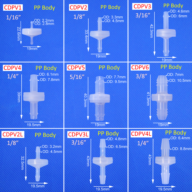 4/6/8/10mm check valve one way - Marine Aquarium Ozone Generator avaliação e preço